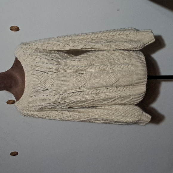 JODIFL Sweaters - B65 JODIFL Cable Knit Sweater Deary Sz Sm Wide Ribbed Hems Crew Neck Oversized